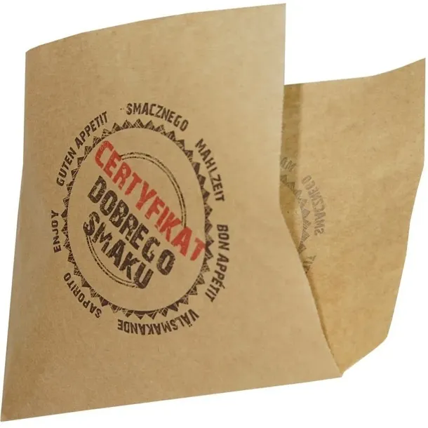 Opakowanie koperta torebka burger kebab 16cmx17cm 1000 szt. certyfikat smak