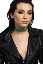 choker-z-miekkiego-zamszu-zielony