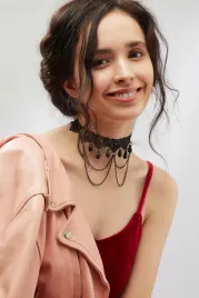 choker-gotycki-naszyjnik-koronkowy-z-zawieszkami