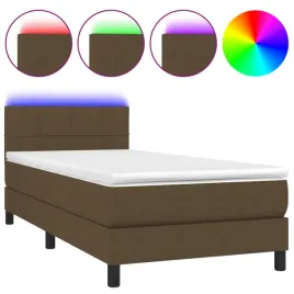 lozko-kontynentalne-z-materacem-led-193x90x78-88-cm-ciemny-braz