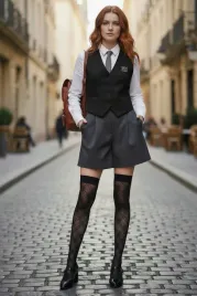 ponczochy-damskie-czarne-zakolanowki-elastyczne-wzorzyste-styl-preppy
