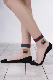 damskie-skarpetki-z-haftem-letnie-z-kreskowkowym-nadrukiem