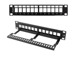 patch-panel-do-szaf-rack-pusty-12-portow-1u-10-organizer-keystone-czarny
