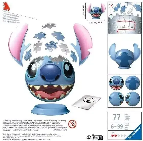 puzzle-3d-kula-disney-stitch-kolekcja-puzzle-ball