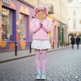 zakolanowki-dzianinowe-ponczochy-w-paski-bialo-rozowe-cute-kawaii