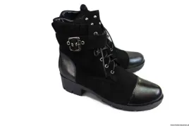 bnw-botki-skorzane-czarne-sznurowane-plaski-5-cm-42-czarny