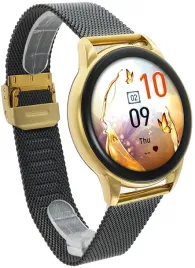 rubicon-smartwatch-rncf30-zlota-koperta-czarny-mesh-czarny-silikon