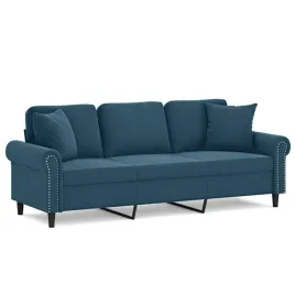 sofa-aksamitna-3-osobowa-niebieska-z-poduszkami-212x77x80-cm