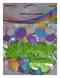 naklejki-z-pianki-kwiaty-z-brokatem