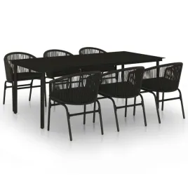 zestaw-jadalniany-ogrodowy-7-elementowy-czarny-stal-i-rattan-200x100x74