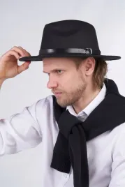 meski-kapelusz-filcowy-fedora-pasek-skorzany-czarny