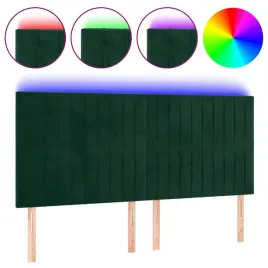 zaglowek-led-aksamitny-160x118-cm-ciemnozielony
