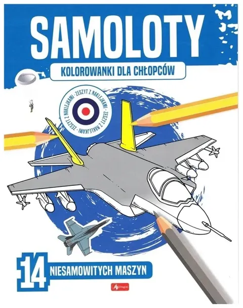 Kolorowanki dla chłopców. Samoloty - praca zbiorowa