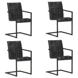 krzesla-retro-czarne-4-szt-51x56x91-cm