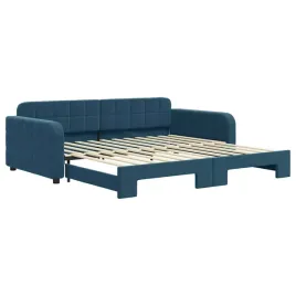 sofa-lozkowa-2-w-1-niebieska-aksamit-223x110x71cm