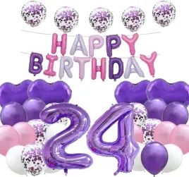 dekoracja-na-przyjecie-urodzinowe-24-lata-zestaw-balonow-happy-birthday