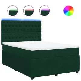 lozko-kontynentalne-z-led-140x200-ciemnozielone
