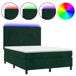 lozko-kontynentalne-z-led-203x144-cm-ciemnozielone