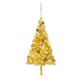 choinka-zlota-pet-180-cm-led-150-lampek-z-bombkami