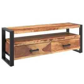 szafka-tv-sheesham-vintage-120x35x45-cm-dwie-szuflady-stalowa-rama