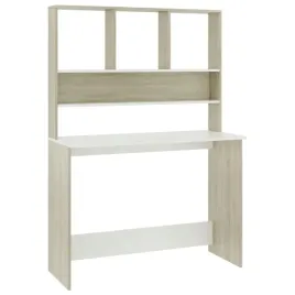 biurko-z-pionowa-konstrukcja-110x45x157-cm-bialy-dab-sonoma