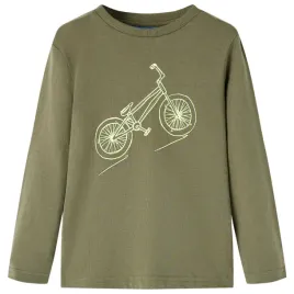 dziecieca-koszulka-khaki-z-rowerem-100percent-bawelna-104-3-4-lata