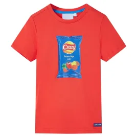 koszulka-dziecieca-snack-pack-140-czerwona-100percent-bawelna-krotkie-reka