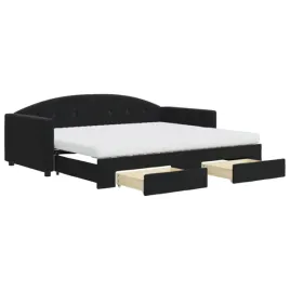 sofa-lozko-2w1-z-szufladami-czarny-212x100x75cm-piankowy-materac