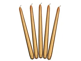 swieca-stozkowa-metaliczna-zlota-29-cm-10-szt
