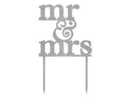 topper-z-brokatowej-pleksi-srebrny-na-tort-mr-and-mrs-155-cm