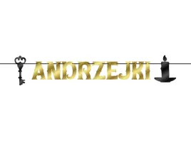 baner-andrzejki-klucz-i-swieczka-zloto-czarny-500-cm-1-szt