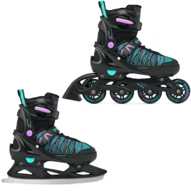 rolki-lyzwy-figurowe-regulowane-2w1-raven-cande-black-violet-mint-35-39