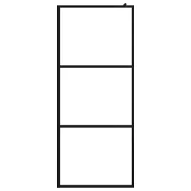 vidaxl-scianka-prysznicowa-przezroczyste-szklo-esg-czarna-90x195-cm