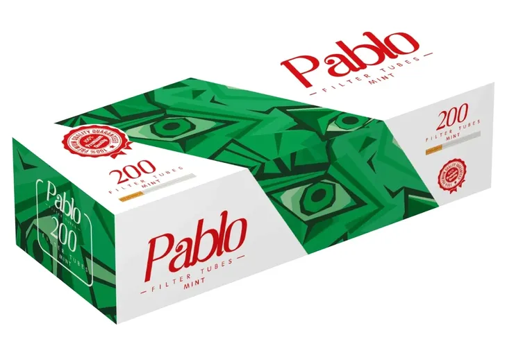 Gilzy Papierosowe PABLO MIĘTA - 200 sztuk - HIT