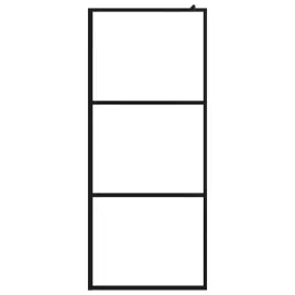 vidaxl-scianka-prysznicowa-przezroczyste-szklo-esg-czarna-90x195-cm