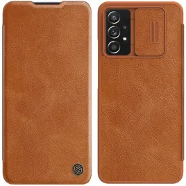nillkin-qin-skorzana-kabura-etui-samsung-galaxy-a73-brazowy