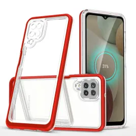 clear-3in1-etui-do-samsung-galaxy-a22-4g-zelowy-pokrowiec-z-ramka-czerwony