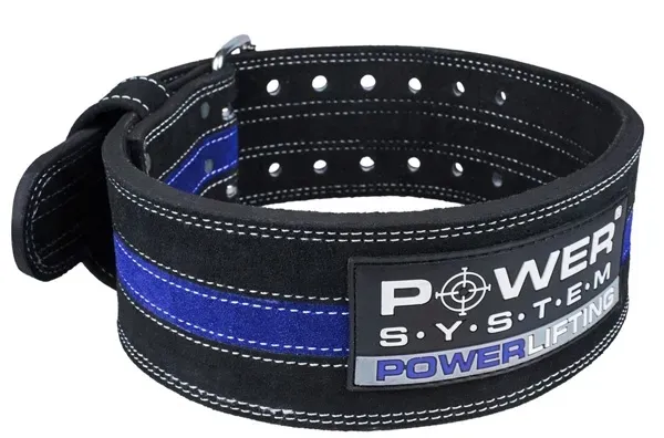 POWER-SYSTEM pas treningowy powerlifting do trójboju niebieski XXL