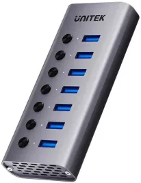 unitek-hub-usb-a-3-0-7w1-5gbps-z-przelacznikami-portow