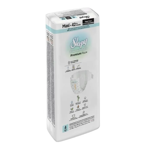 Sleepy Bio Natural Premium Plus+ 4 Maxi 42 szt Ekologiczne pieluchy