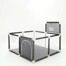 primabobo-kojec-dla-dziecka-teo-z-koszem-duzy-suchy-basen-126x126cm-szary