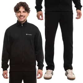 dres-meski-champion-czarny-komplet-bluza-kaptur-spodnie-full-zip-roz-s