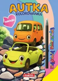 kolorowanka-z-kredka-autka-praca-zbiorowa
