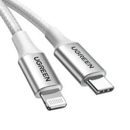 kabel-ugreen-us304-70523-usb-c-lightning-mfi-1m-srebrny
