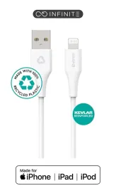 estuff-infinite-kabel-usb-a-do-lightning-mfi-2m-bialy-recykling-super-mie
