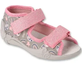 kapcie-dzieciece-befado-342p064-sandalki-dziewczece-na-rzepy