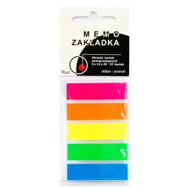 12x-zakladka-samoprzylepna-memo-12x45mm-mix-5-kolorow-fluo-po-25-kartek