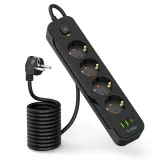 tech-protect-przedluzacz-power-socket-pcl4x3-2xusb-1xusb-c-200m-black-stan-nowy