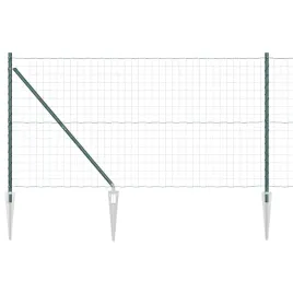 ogrodzenie-z-slupkiem-zielony-12-x-10-m-stal