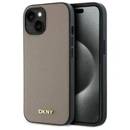 etui-dkny-grained-metal-logo-magsafe-na-iphone-15-bezowe